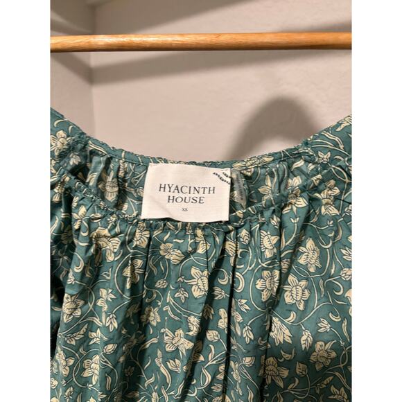 NWOT Tuckernuck Hyacinth House Green Floral Emmy Blouse Sz XS - Picture 5 of 5
